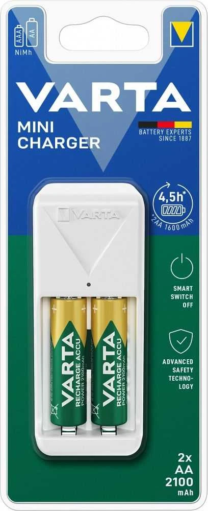 Varta Mini Charger 57656 (su 2xAA) Baterijų įkroviklis