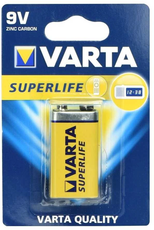 Varta Super Heavy Duty 9V 6F22 baterija, 1 vnt.