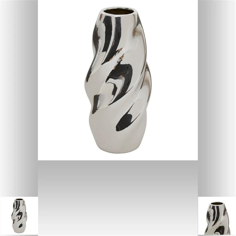 Vaza Atmosphera Twisted 210137, 21 cm, sidabro