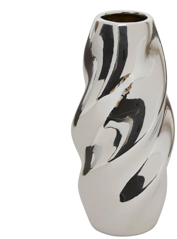 Vaza Atmosphera Twisted 210137, 21 cm, sidabro