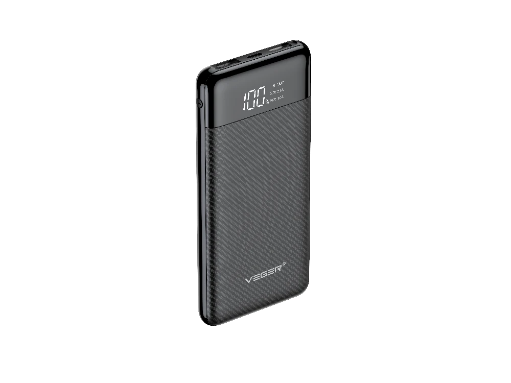 Powerbank Veger L11 (W1087) 10000 mAh juodas