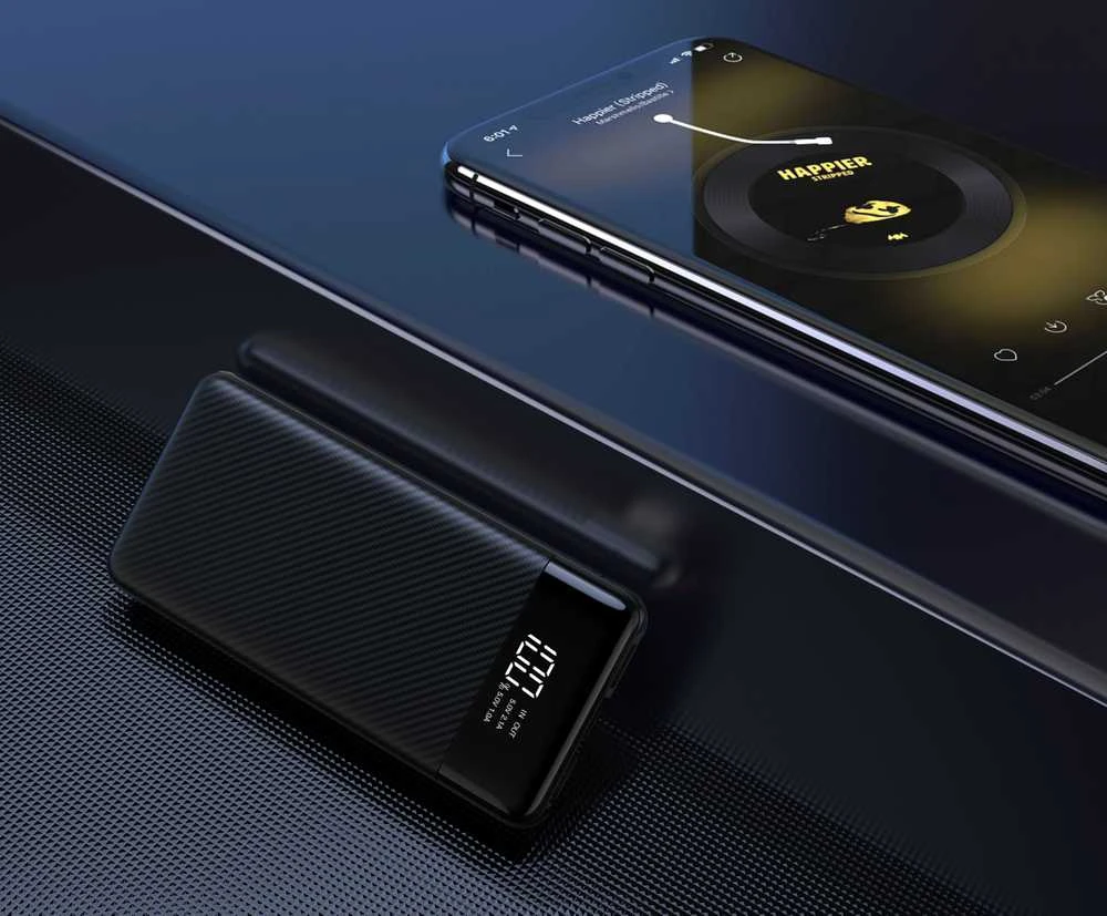 Powerbank Veger L11 (W1087) 10000 mAh juodas