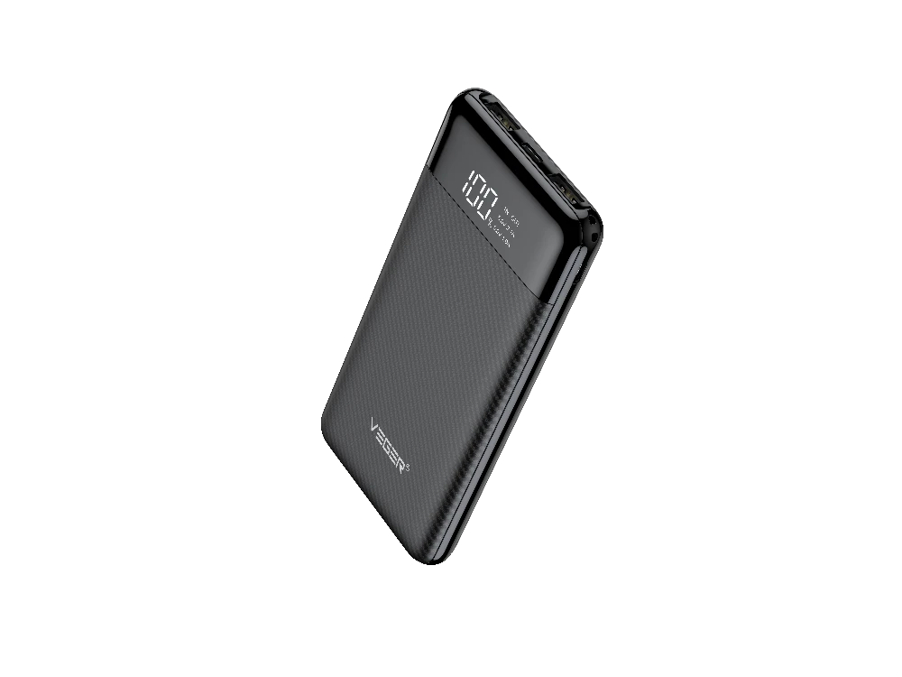 Powerbank Veger L11 (W1087) 10000 mAh juodas