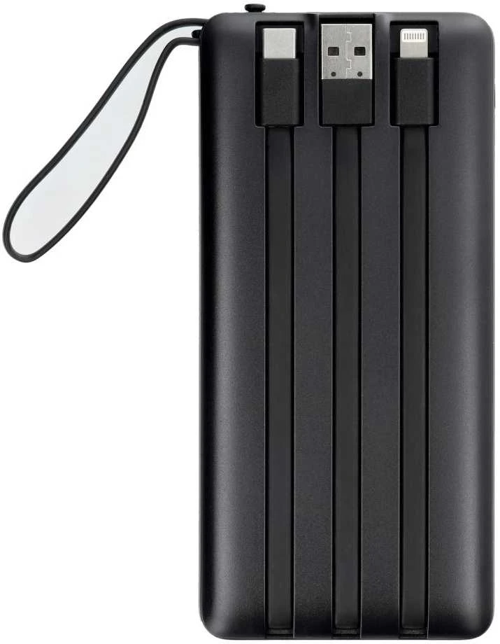 Išorinė baterija POWER BANK VEGER C10 10000mAh (USB,USB-A,Type-C,MicroUSB,lightning) juoda