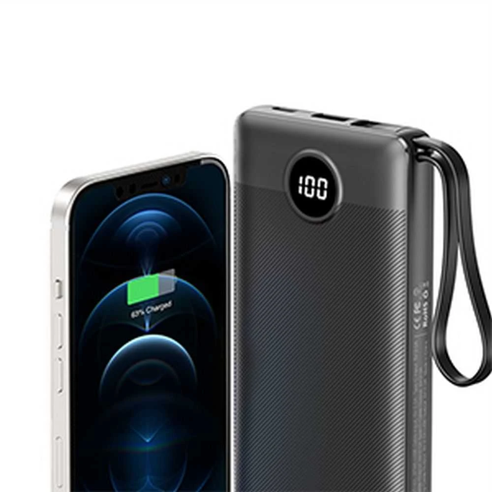 Išorinė baterija POWER BANK VEGER C10 10000mAh (USB,USB-A,Type-C,MicroUSB,lightning) juoda