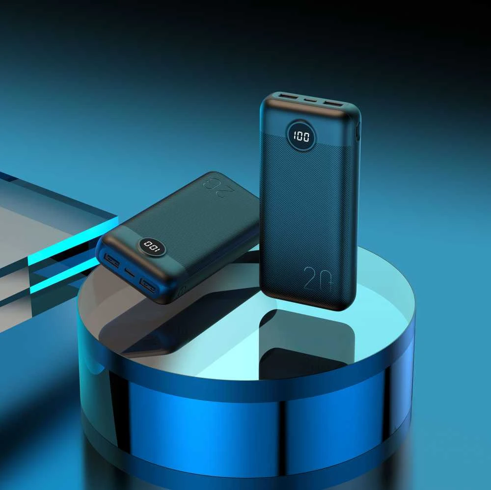 Išorinė baterija POWER BANK VEGER (L20S) 20000mAh (2xUSB; 1xType-C; QC3.0 20W) juoda