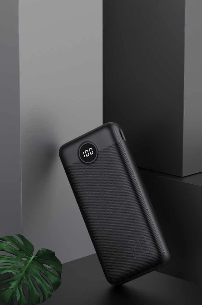 Išorinė baterija POWER BANK VEGER (L20S) 20000mAh (2xUSB; 1xType-C; QC3.0 20W) juoda