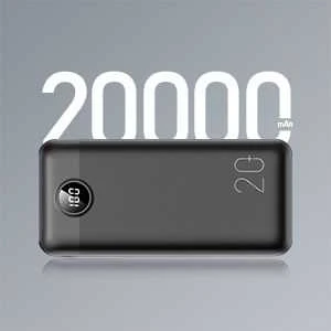 Išorinė baterija POWER BANK VEGER (L20S) 20000mAh (2xUSB; 1xType-C; QC3.0 20W) juoda