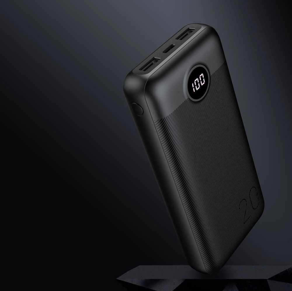 Išorinė baterija POWER BANK VEGER (L20S) 20000mAh (2xUSB; 1xType-C; QC3.0 20W) juoda