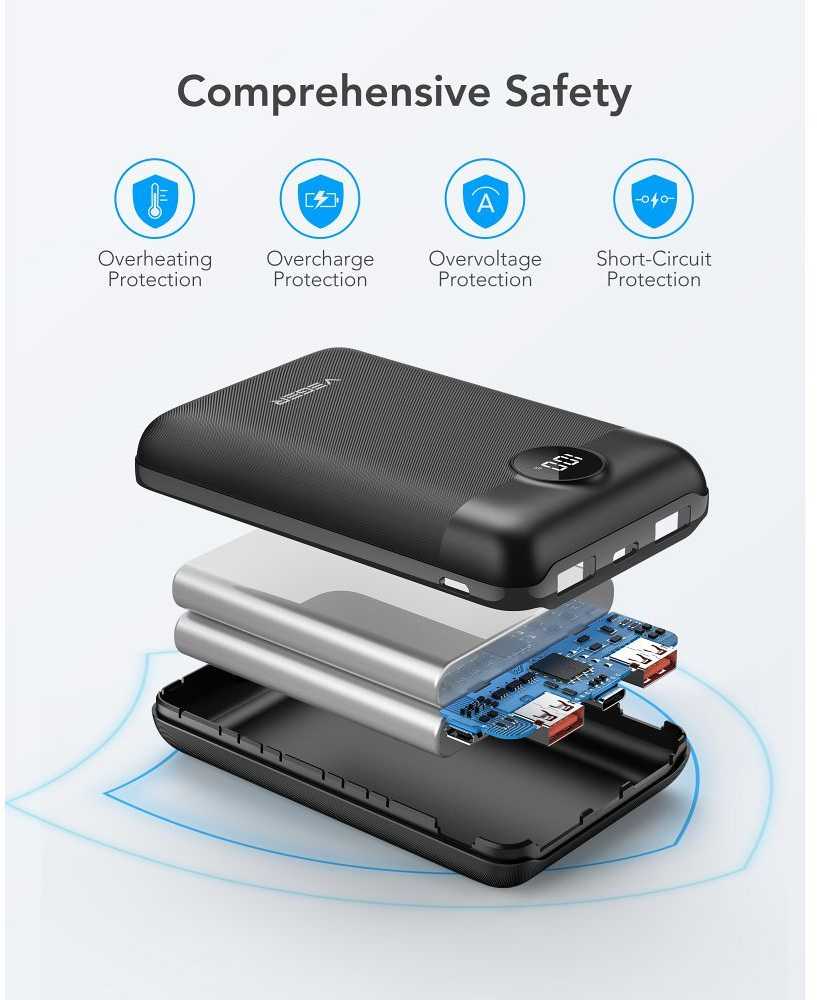 Powerbank Veger S20 (W2053) PD QC3.0 2A 22,5W 20000 mAh juodas