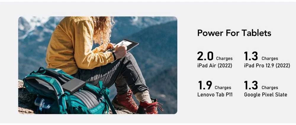 Nešiojamoji baterija Veger TCE130 (W2503) PD 130W 25000 mAh su integruotais C tipo laidais / Lightning juodas