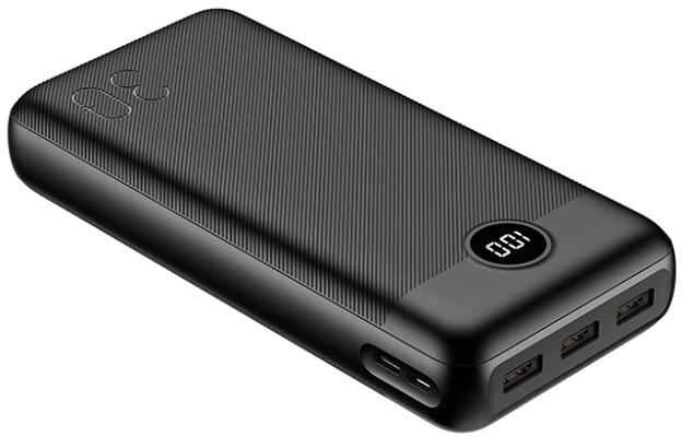 Išorinė baterija POWER BANK VEGER (W3008PD) 30000mAh (3xUSB; 1xType-C; QC3.0 20W) juoda