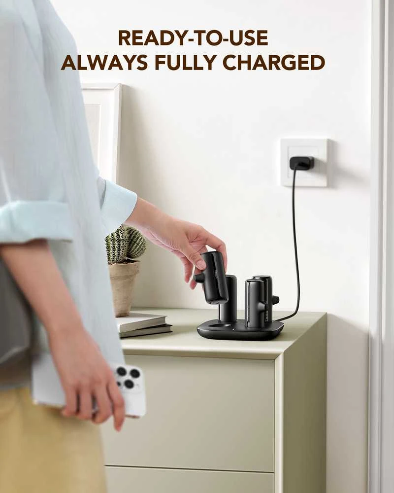Powerbank Veger Pogo (W007CK) set 4 x 5000 mAh juodas