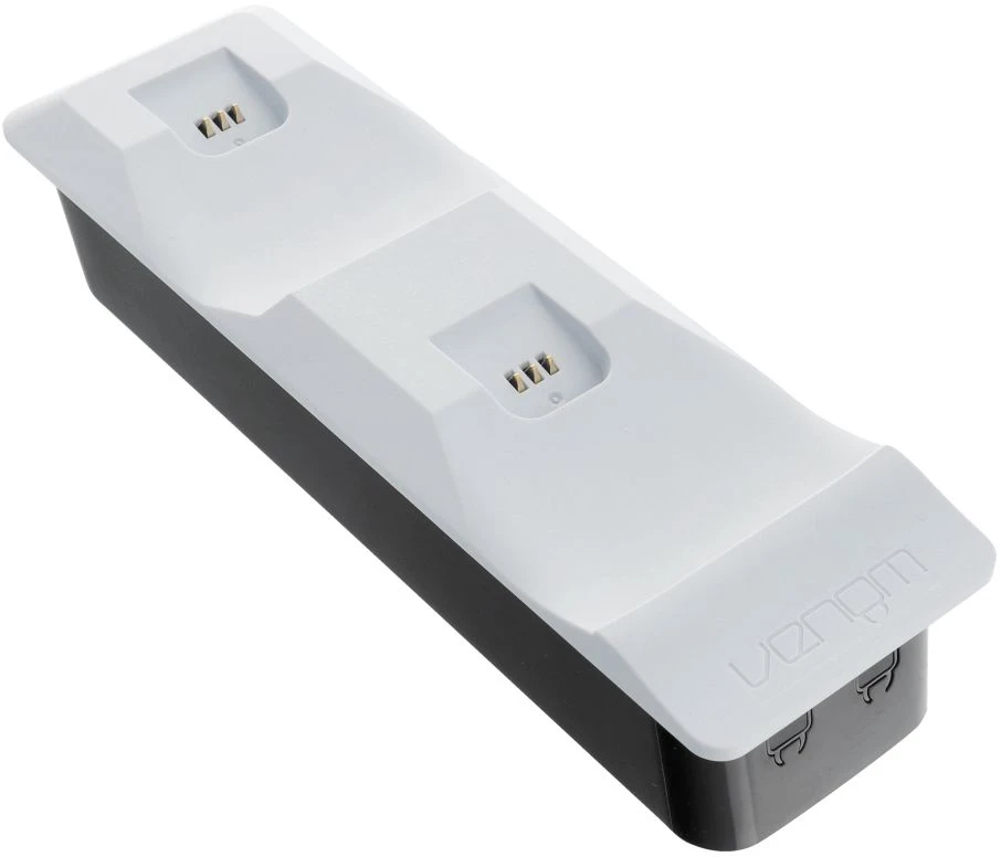 Įkrovimo stotis dviem PS5 Dual Sense valdikliams Venom VS5001 balta