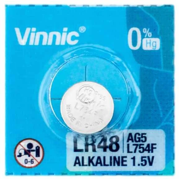Vinnic LR754 tabletinė baterija pakuotėje