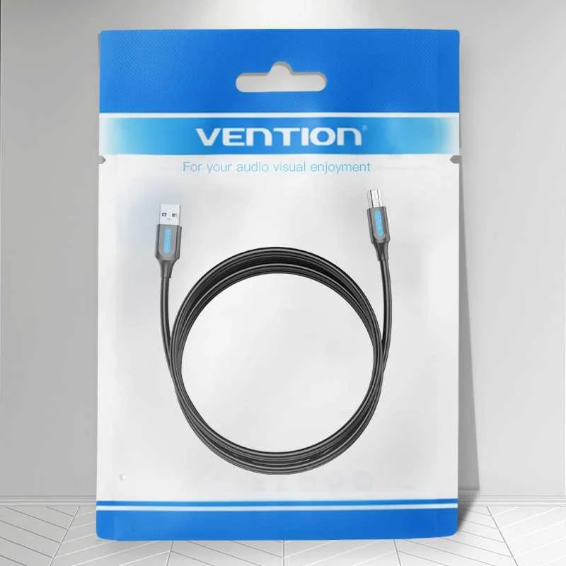 Vention USB 2.0 A - B kabelis COQBJ 2A 5m Juodas PVC