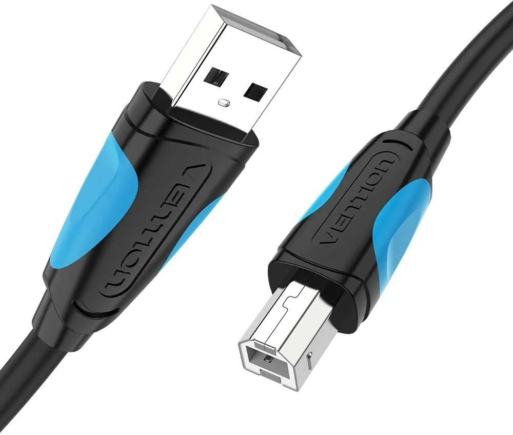 Vention USB 2.0 A kištukinis USB-B kištukinis spausdintuvo kabelis Ventiliacija VAS-A16-B500 5m Juodas PVC