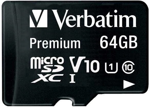 Atminties kortelė Verbatim Micro SDXC 64GB Class 10 su adapteriu