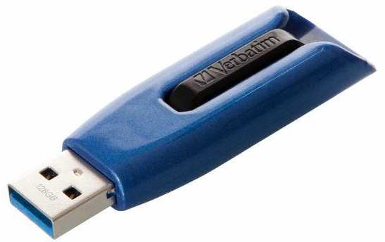 Verbatim Pendrive 128GB USB-A 3.2 V3 MAX mėlynos spalvos 49808