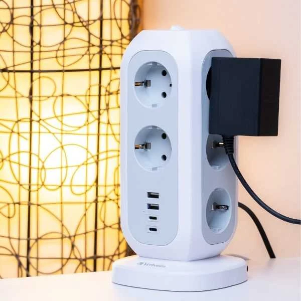 Verbatim EU Multi Plug Power Tower EUPT-01 Baltas