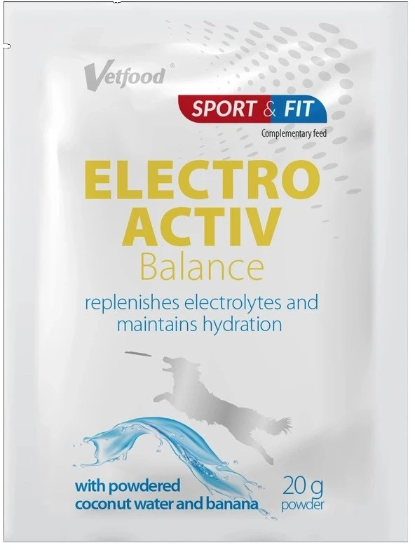 VETFOOD Electroactiv Balance bananų skonio papildai šunims ir katėms - 20 g