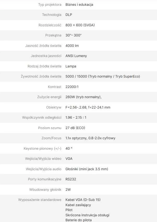 3,800 Liumenų SVGA Verslo Projektorius ViewSonic PA503SB