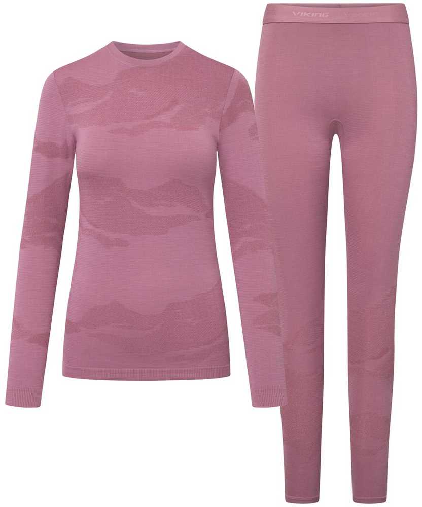 VIKING Gasher Lady Set Merino moteriški apatiniai, dydis S, rožiniai