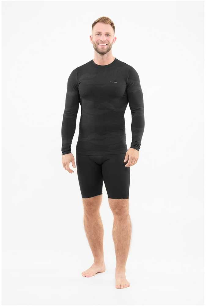 VIKING Gasher Man Longsleeve Merino men's underwear, dydis M, juodas