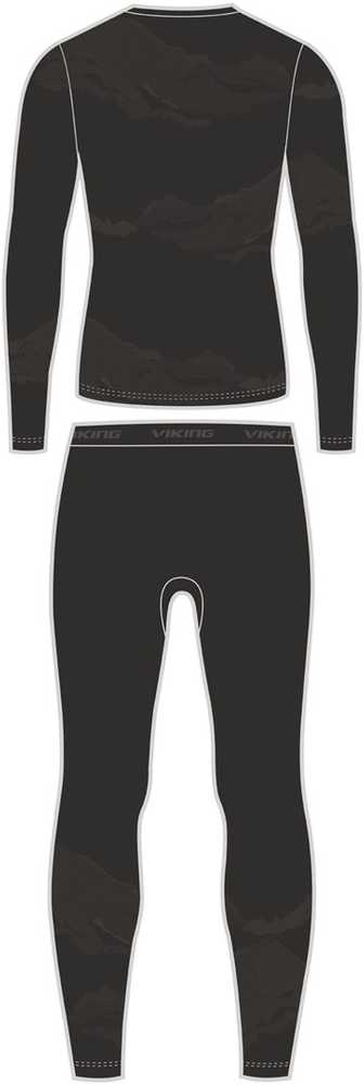 VIKING Gasher Man Set Merino men's underwear, dydis M, juodas