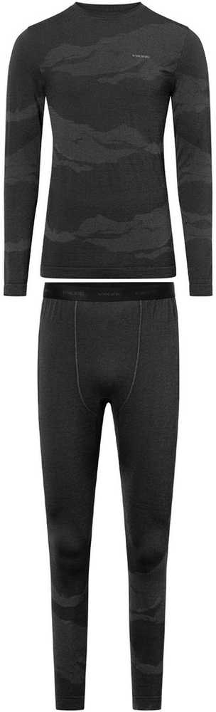VIKING Gasher Man Set Merino men's underwear, dydis L, juodas