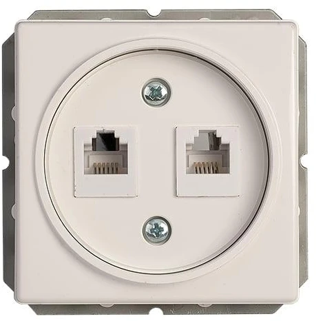 Kompiuterio lizdas VILMA STANDARD ST 150 be rėmelio, 2 vietų (2xRJ45 CAT5E UTP), baltas