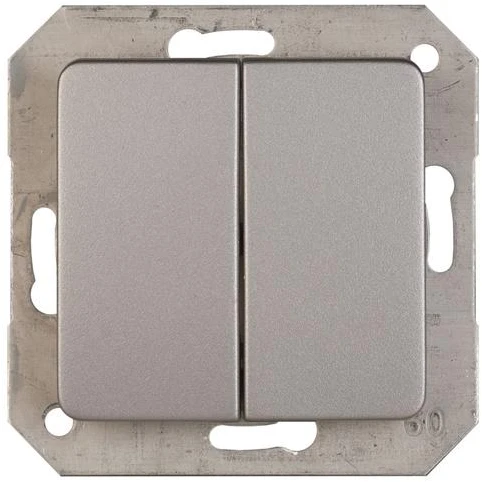 Perjungiklis VILMA SL250, 2 klav., metalo spalvos