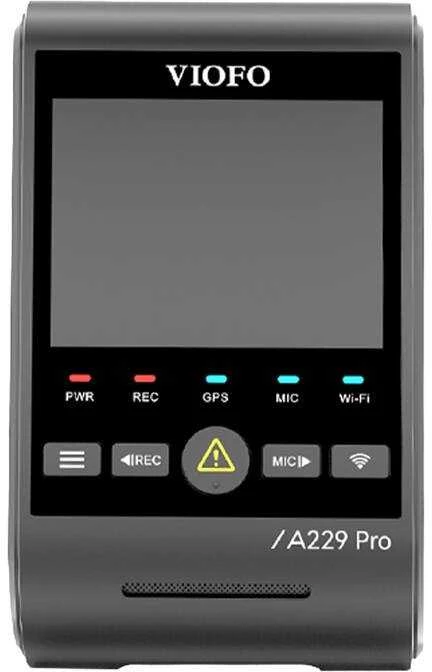 Vaizdo Registratorius - VIOFO A229 Pro 2CH-G GPS 4K Dviejų kamerų Juodas
