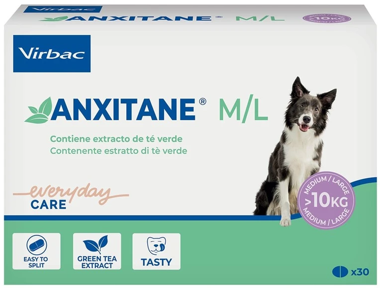 VIRBAC Anxitane Medium & Large - raminamasis vaistas šunims - 30 tablečių