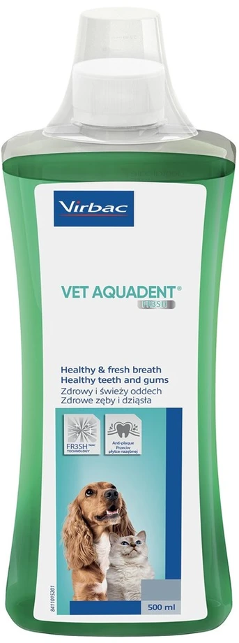 VIRBAC Vet Aquadent FR3SH - dental solution for oral hygiene for dogs and cats – 500ml