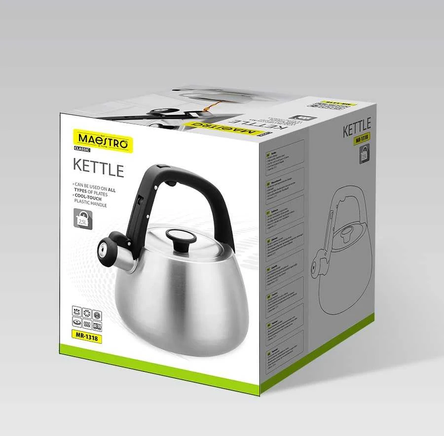Virdulys Maestro MR-1318 2,5 l Sidabrinis, Juodas