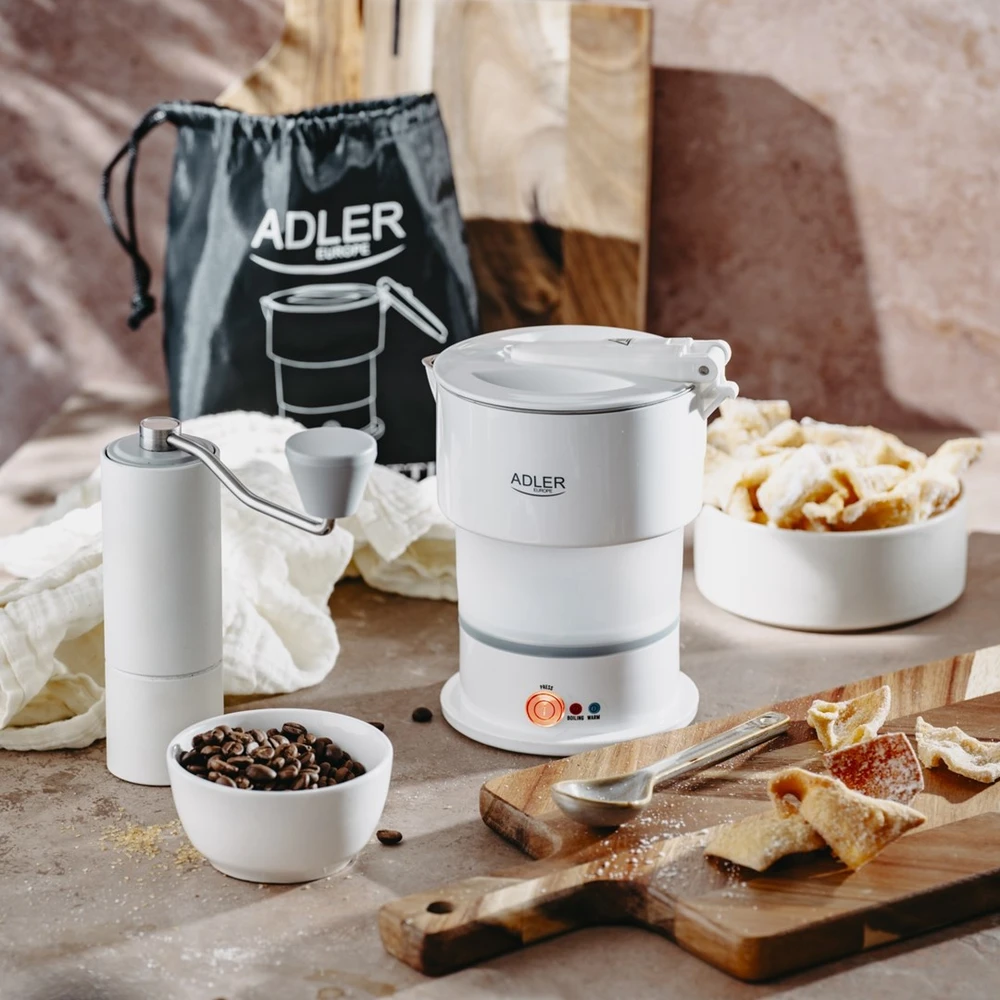 Adler Silicon Travel Virdulys | AD 1377 | Travel Virdulys | 600 W | 0.6 L | Silicon | Baltas