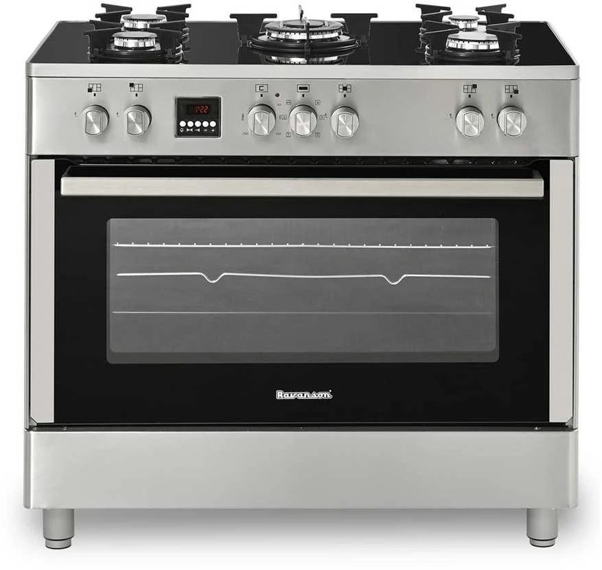 Ravanson KWGE-K90 Glass Inox dujinė-elektrinė viryklė
