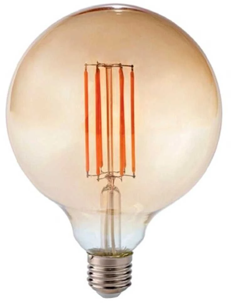 Visional G125 LED Filament Spuldze E27 12W 3000K 1320lm Dimmerama Dzintara Stikls 220–240V RA>80