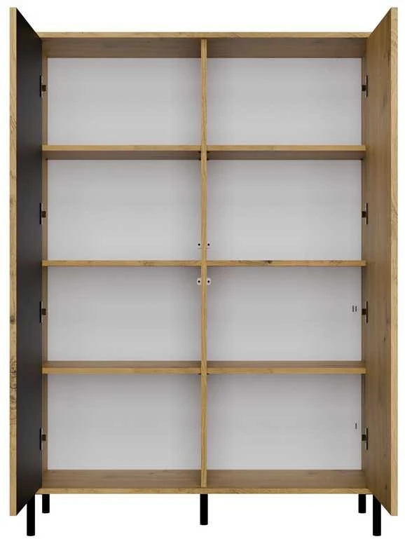 Top E Shop KAMARO 2DD plona/stora ąžuolo amatininkų vitrina