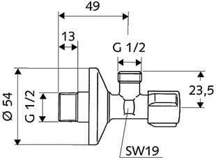 VOŽTUVAS KOMFORTAS 1/2X1/2 SCHELL