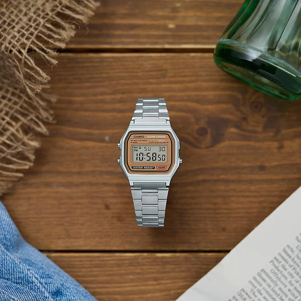 Vyriškas laikrodis CASIO A158WEA-9 (zd093b) - KLASYKA + BOX