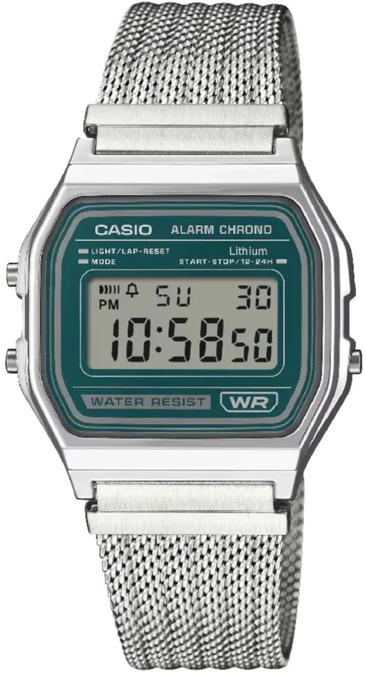 Vyriškas laikrodis CASIO A158WEM-3DF (zd093d) - KLASYKA + BOX
