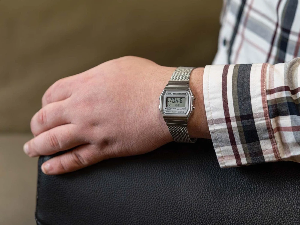 Vyriškas laikrodis CASIO A158WEM-7DF (zd093e) - KLASYKA + BOX