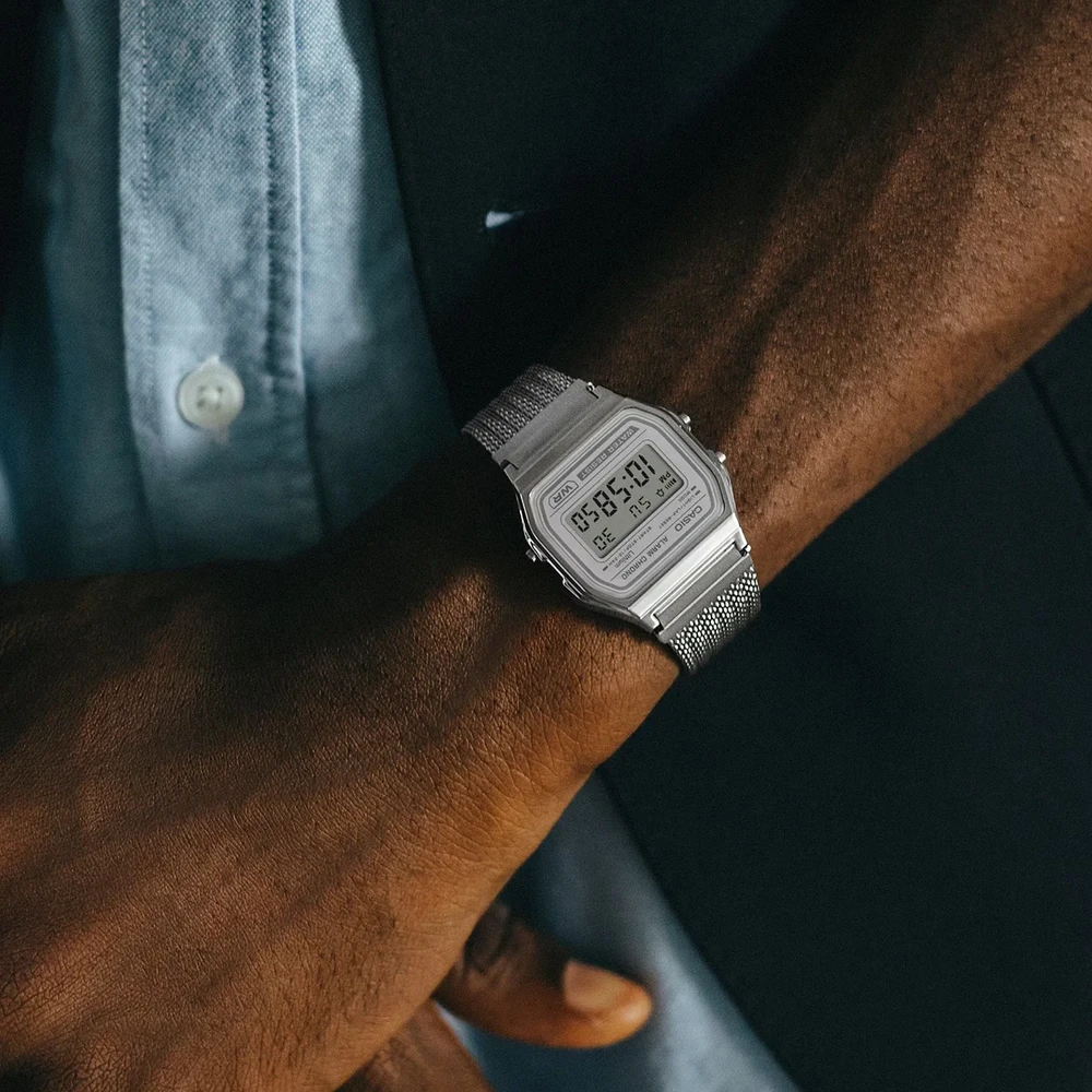 Vyriškas laikrodis CASIO A158WEM-7DF (zd093e) - KLASYKA + BOX