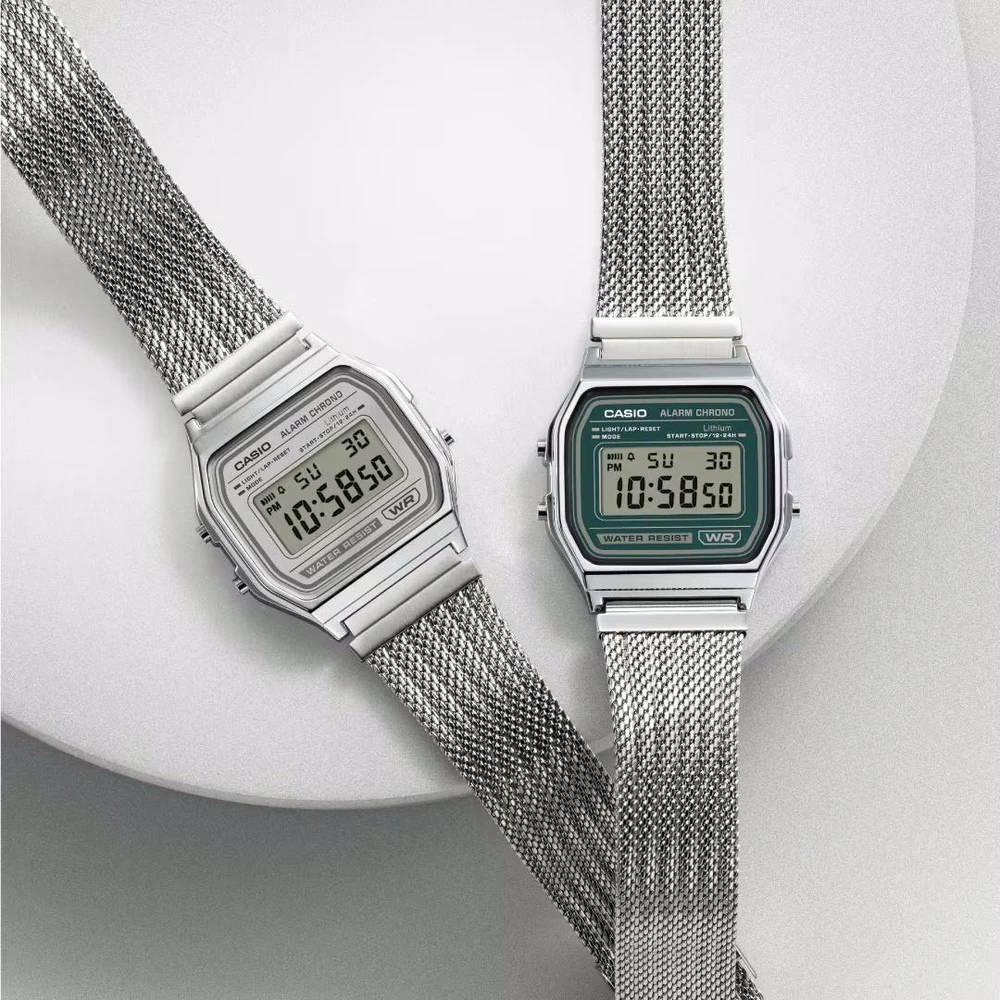 Vyriškas laikrodis CASIO A158WEM-7DF (zd093e) - KLASYKA + BOX