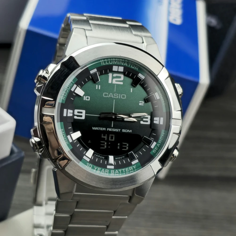 Vyriškas laikrodis CASIO AMW-870DA-3AV + BOX