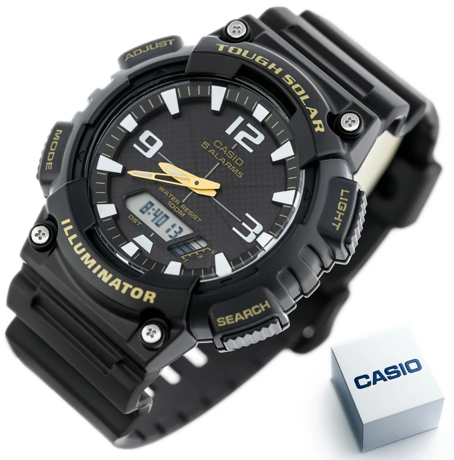Vyriškas laikrodis CASIO AQ-S810W-1BV (zd044c) - SOLAR POWERED + BOX