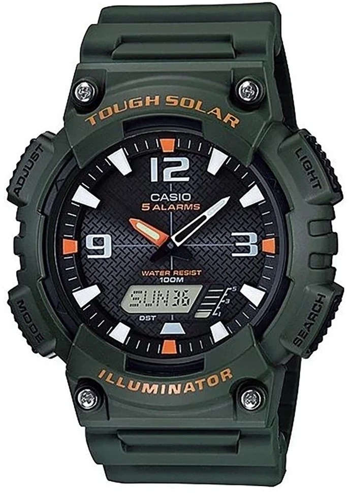 CASIO AQ-S810W-3AV VYRIŠKAS LAIKRODIS (zd044k) - MAITINAMAS SAULĖS ENERGIJA + DĖŽUTĖ
