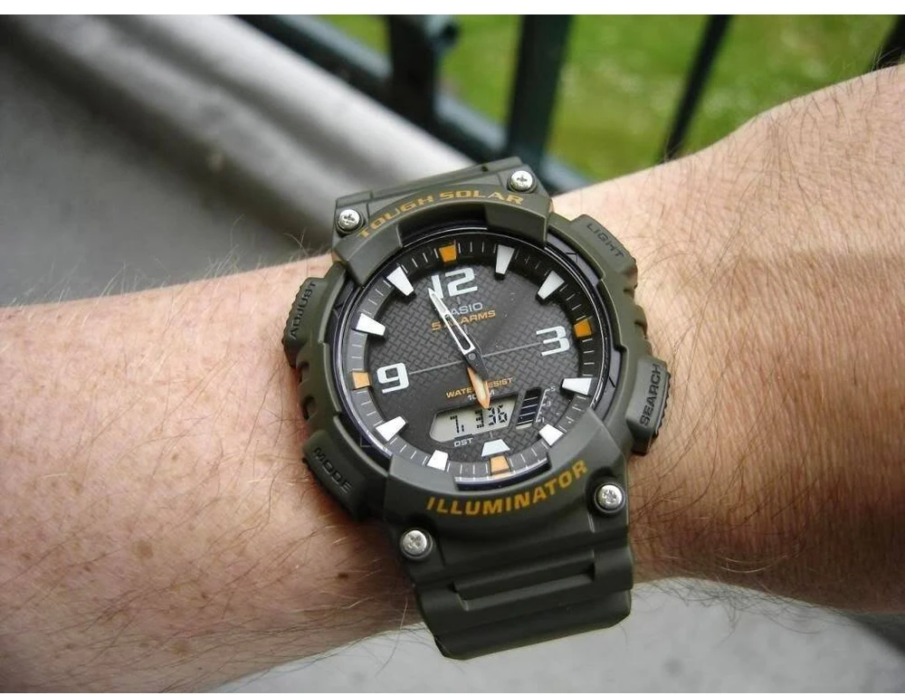 CASIO AQ-S810W-3AV VYRIŠKAS LAIKRODIS (zd044k) - MAITINAMAS SAULĖS ENERGIJA + DĖŽUTĖ